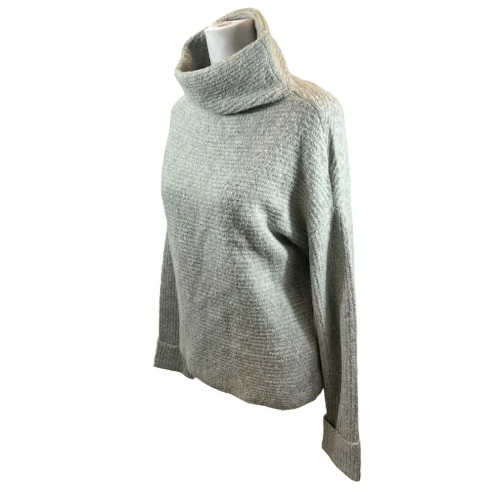 Ladies Daily Ritual Brand Grey Wool Blend Mock Neck‎ Sweater Size Medium